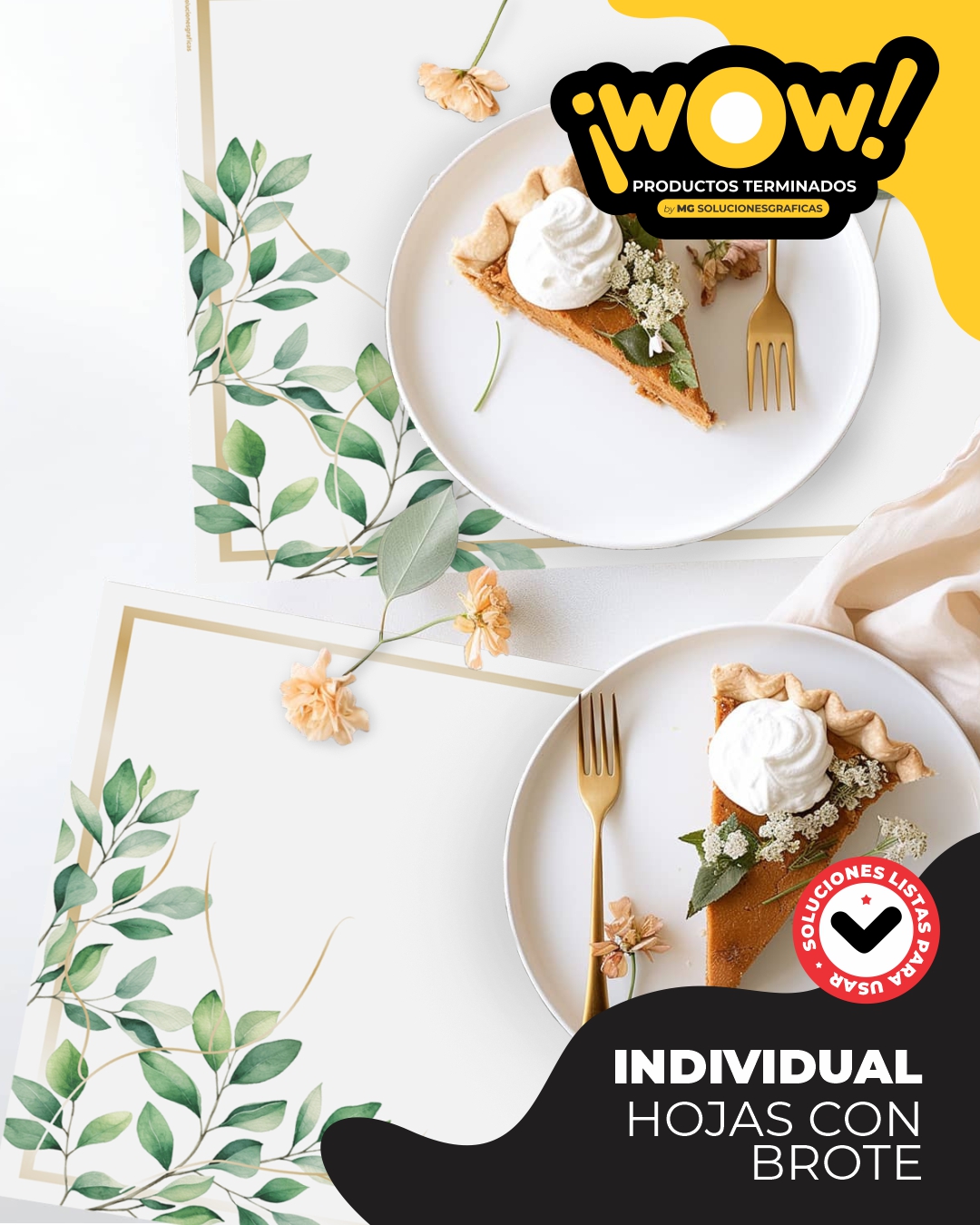 Individual Hojas Brote